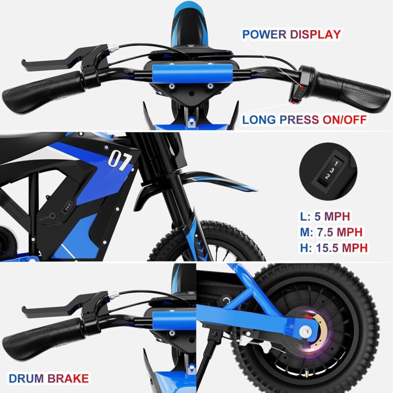 EVERCROSS EV12M Electric Dirt Bike for Kids 3-12 YEARS