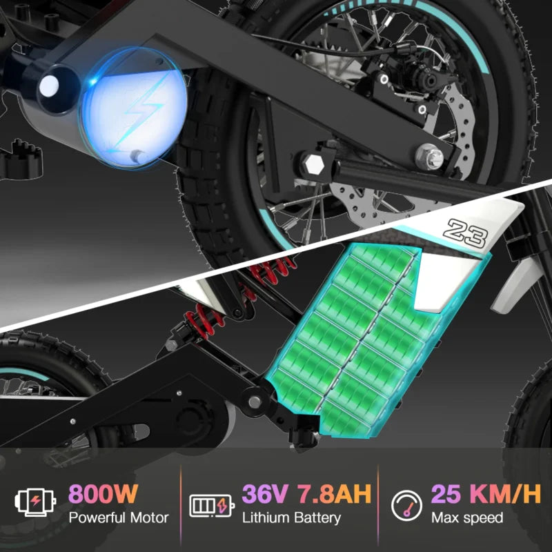 EVERCROSS EV65M Electric Motocross, an electric moped featuring an 800W motor