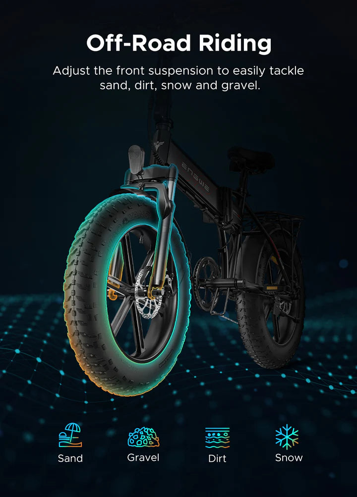 ENGWE EP-2 Pro 750W Folding Electric Bike with All Terrain Tyres