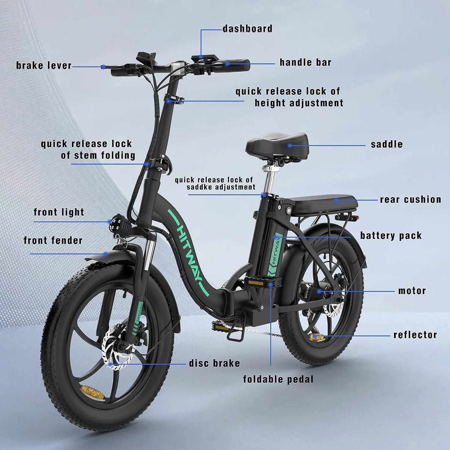 Hitway BK6S Folding Electric Bike for UK