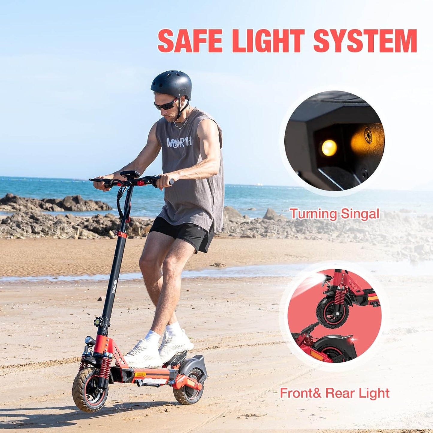 RCB D5 Electric Scooter Adults, E-Scooter, 90-110KM Range, 20.8Ah/27Ah Battery, 500W Motor, 3 Speed Modes,10" Flatproof Tires, APP Control, Double Suspension, Double Brakes, Foldable Electric Scooter