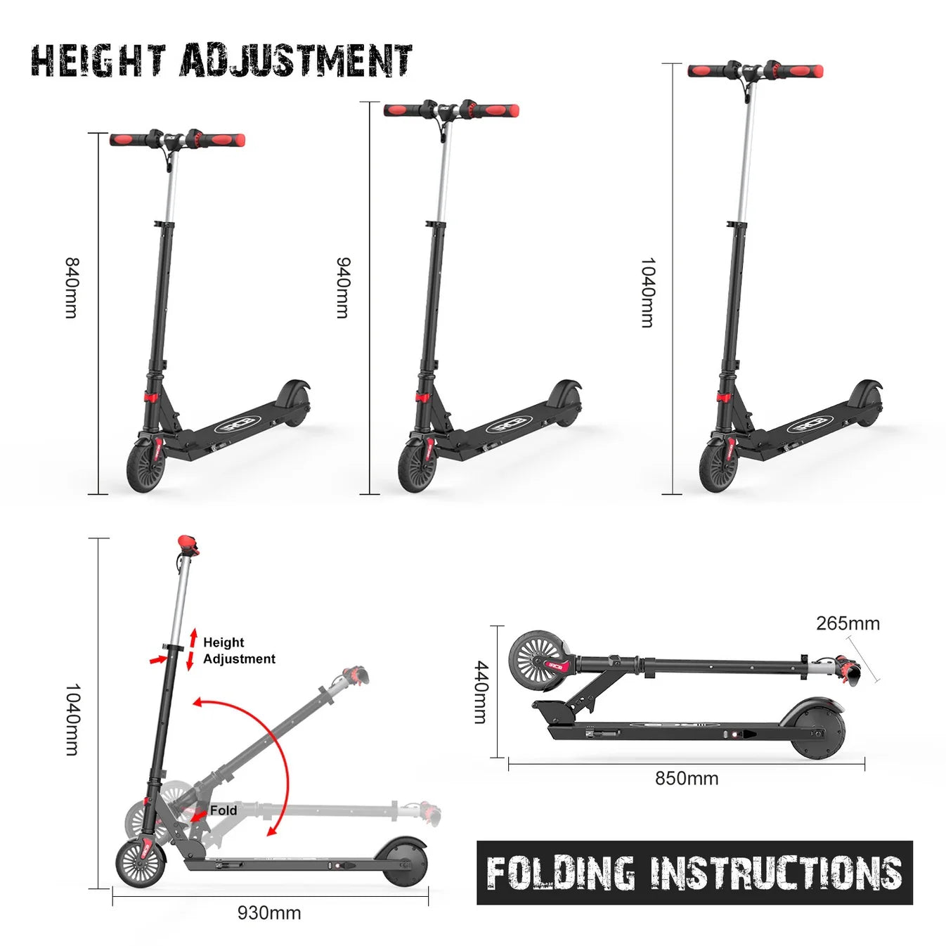 RCB R15 Foldable Kids E-Scooter (Facelift Version)