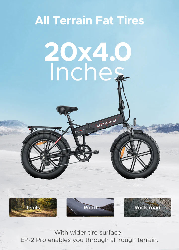 ENGWE EP-2 Pro 750W Folding Electric Bike with All Terrain Tyres